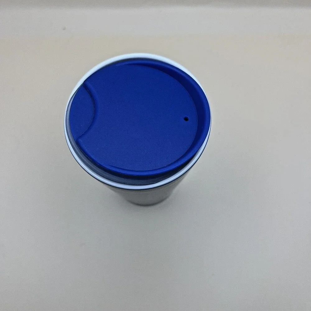 Starbucks Coffee Travel Mug 12 oz 2023 Blue Night Tumbler Shiny‎ White Letters